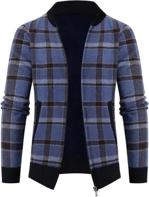 Mens Full Zip Cardigan Sweaters Fashion Fall Winter Sweaters Warm Lapel Hooded Jacket Sweater Coats Jackets