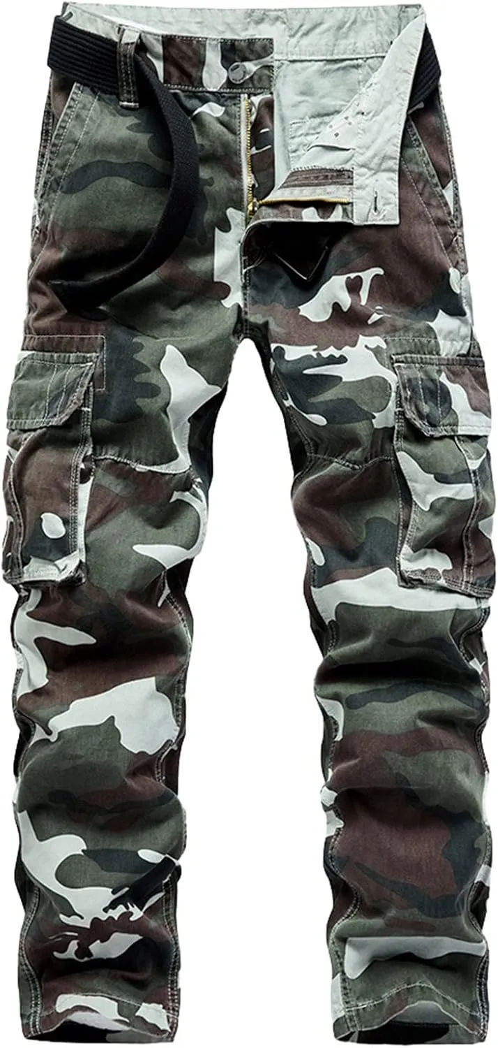 Men's Hiking Pants Outdoor Fishing Pants Cargo Trouser Multi Pockets Combat Work Pants