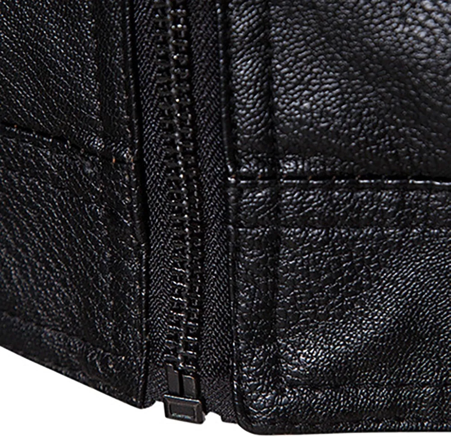 Mens Leather Jacket Fall Winter Vintage Motorcycle Biker Jacket Fur Collar Full Zip Up Thick Heavyweight Hoodie