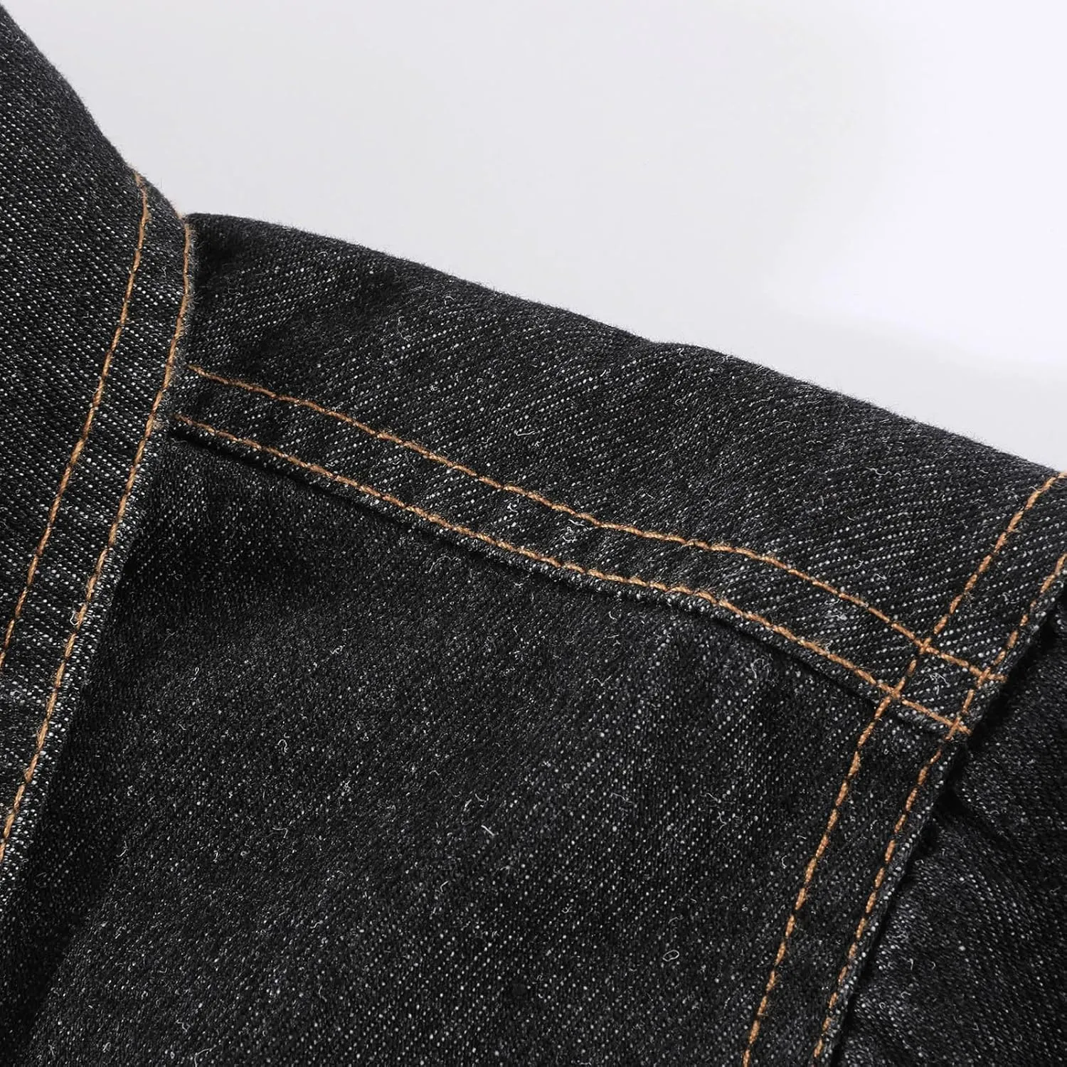 Mens Plaid Lined Denim Jackets Fashion Button Down Jean Outerwear Long Sleeve Trucker Jacket Casual Denim Coat