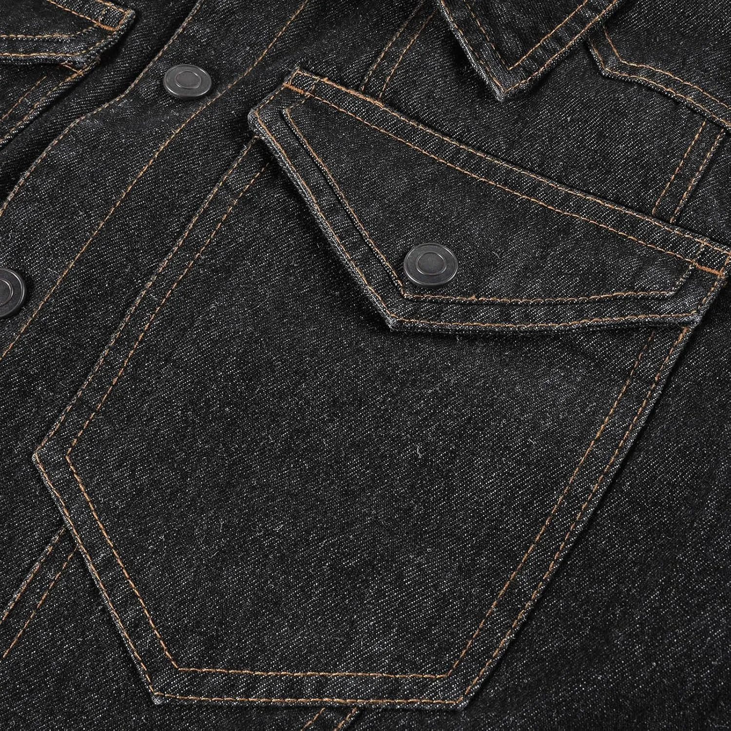 Mens Plaid Lined Denim Jackets Fashion Button Down Jean Outerwear Long Sleeve Trucker Jacket Casual Denim Coat