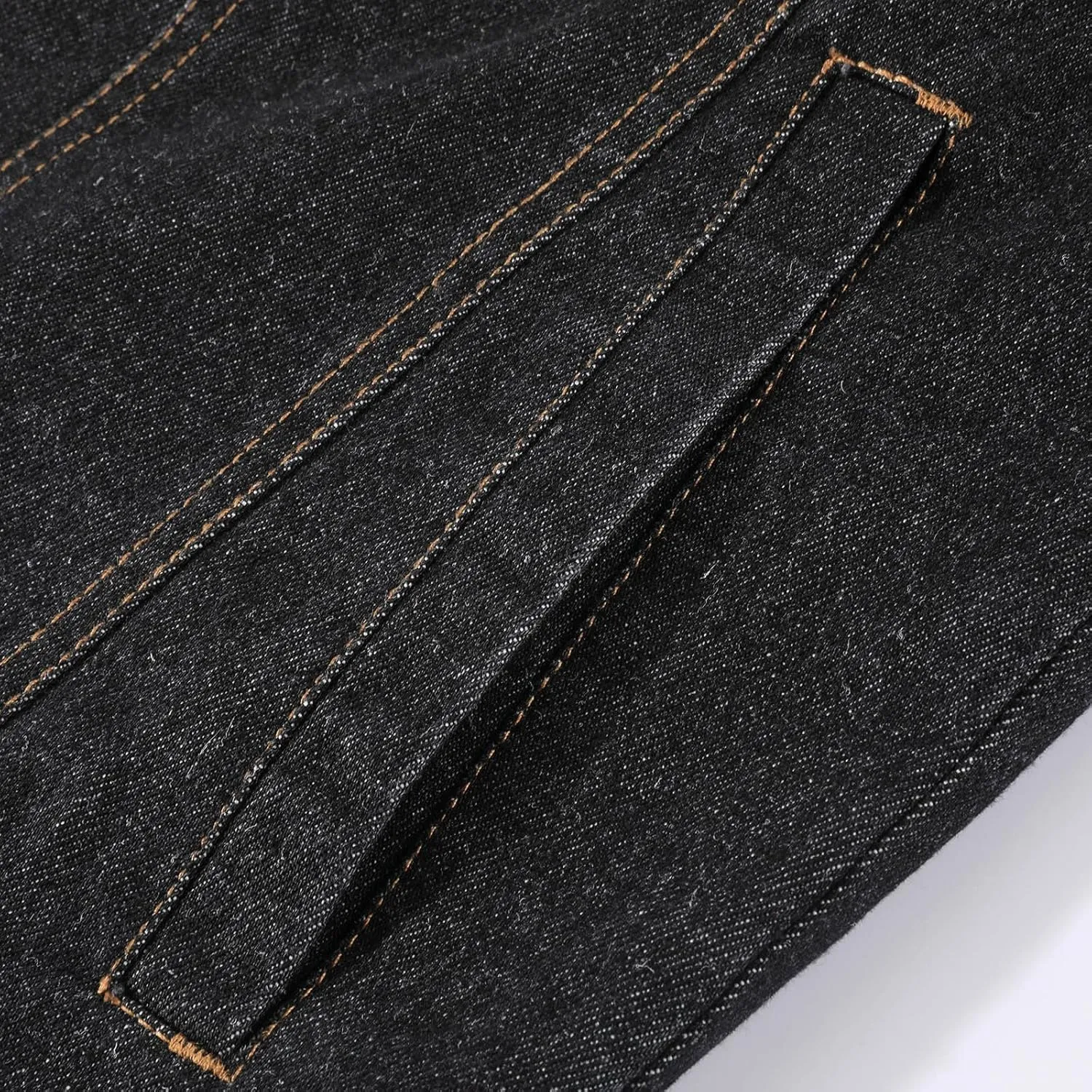 Mens Plaid Lined Denim Jackets Fashion Button Down Jean Outerwear Long Sleeve Trucker Jacket Casual Denim Coat