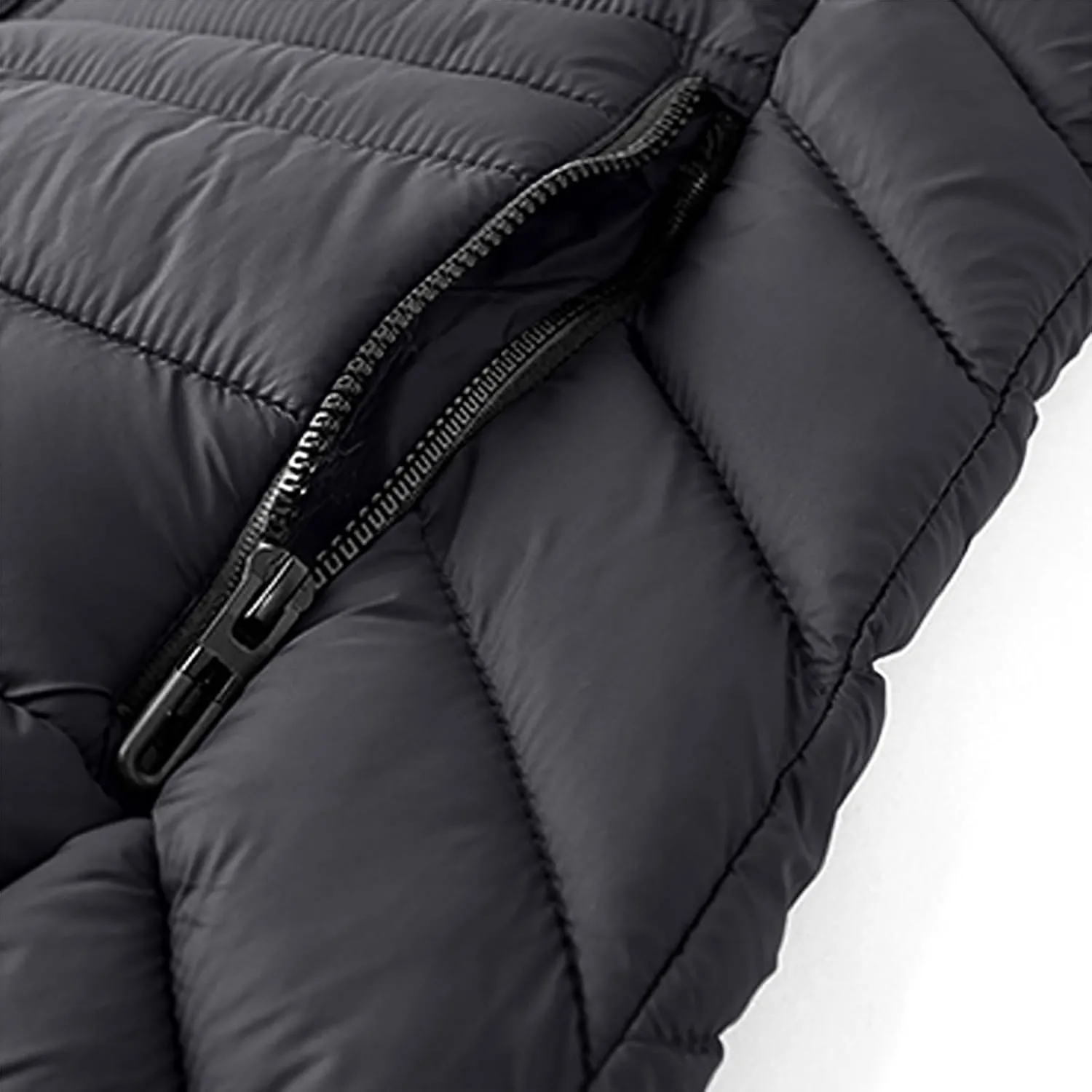 Mens Puffer Jackets Winter Hooded Coats Thicken Warm Overcoats Quilted Down Jacket Zipper Parka Coat Trendy Outerwear