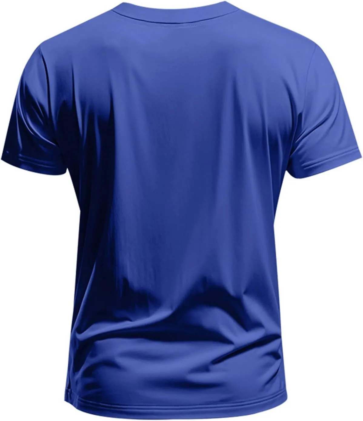 Mens Short Sleeve V Neck Muscle Slim T Shirt V-Neck Stretch Bodybuilding Shirt Soft Comfy Collarless Summer Tops