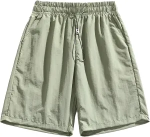 Men's Workout Shorts 5 Inch Athletic Running Gym Gear Elastic Drawstring Active with Pockets,Quick Dry,Water Resistant