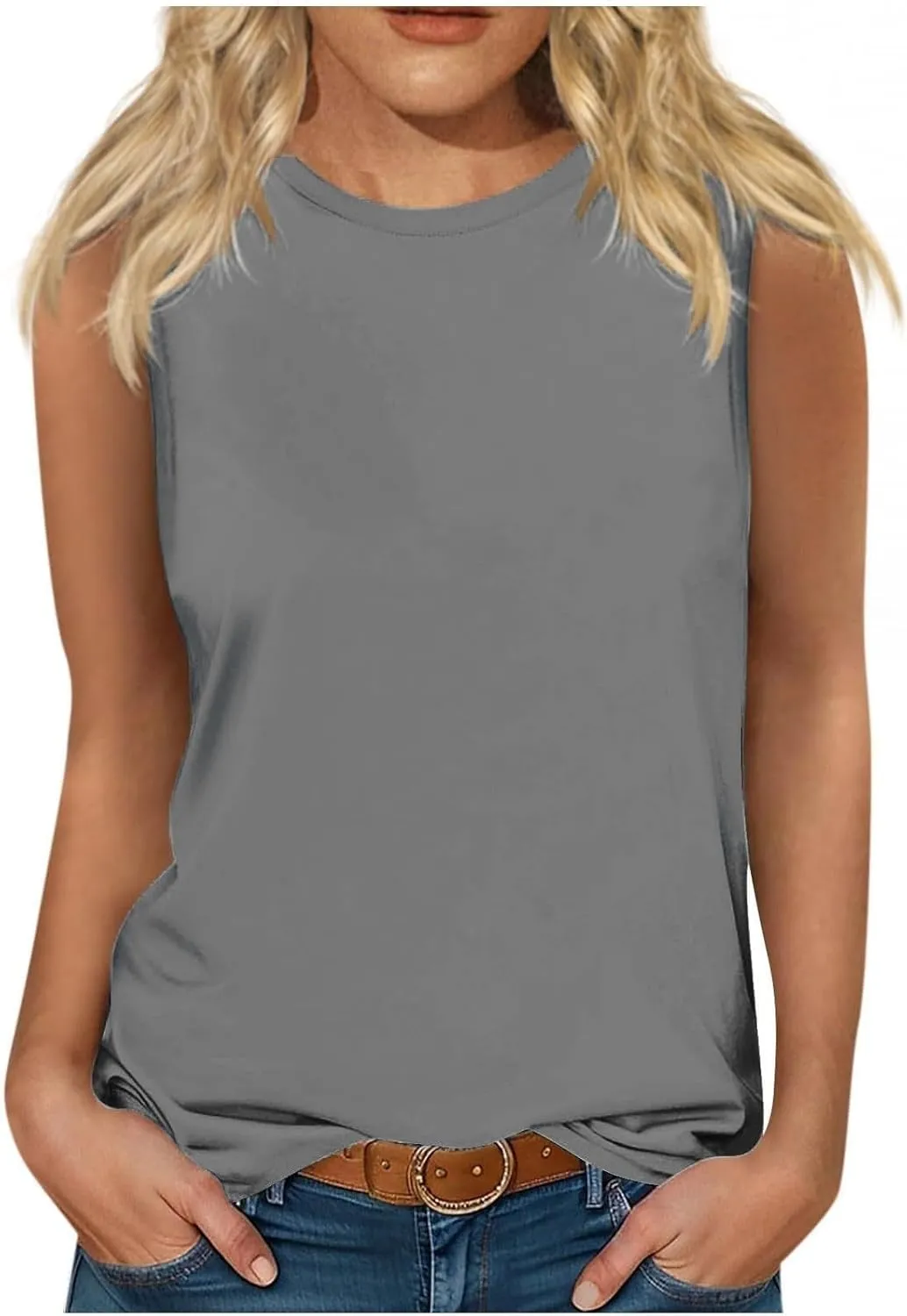 Mock Turtleneck for Women Sleeveless Slim Fit Casual Stretch Vest Tops Solid Summer Basic Undershirts Sleeveless