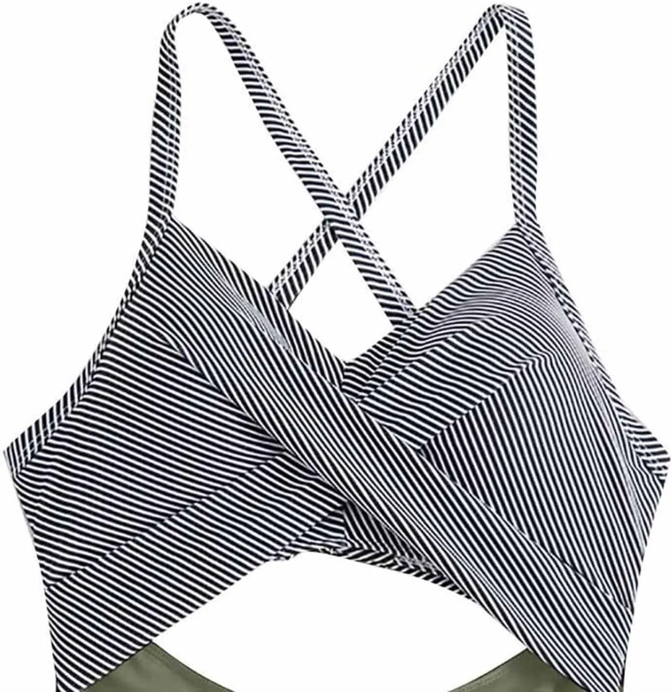 One Piece Swimsuit Women 2025 Tummy Control Cutout High Waisted Bathing Suit Color Block Wrap Tie Back Beach Swimwear