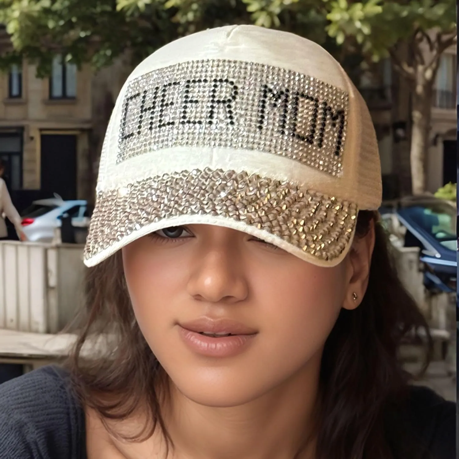 Popfizzy Cheer Mom Trucker Hat - Bling Accessories, Era Gifts, One Size