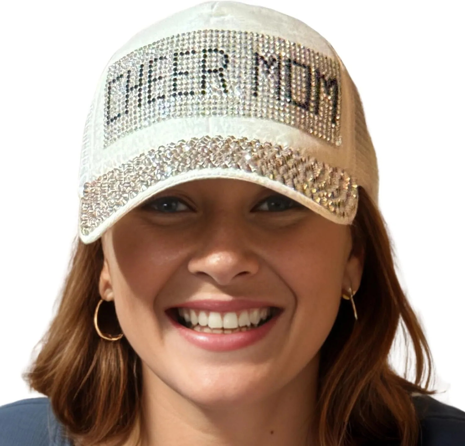 Popfizzy Cheer Mom Trucker Hat - Bling Accessories, Era Gifts, One Size