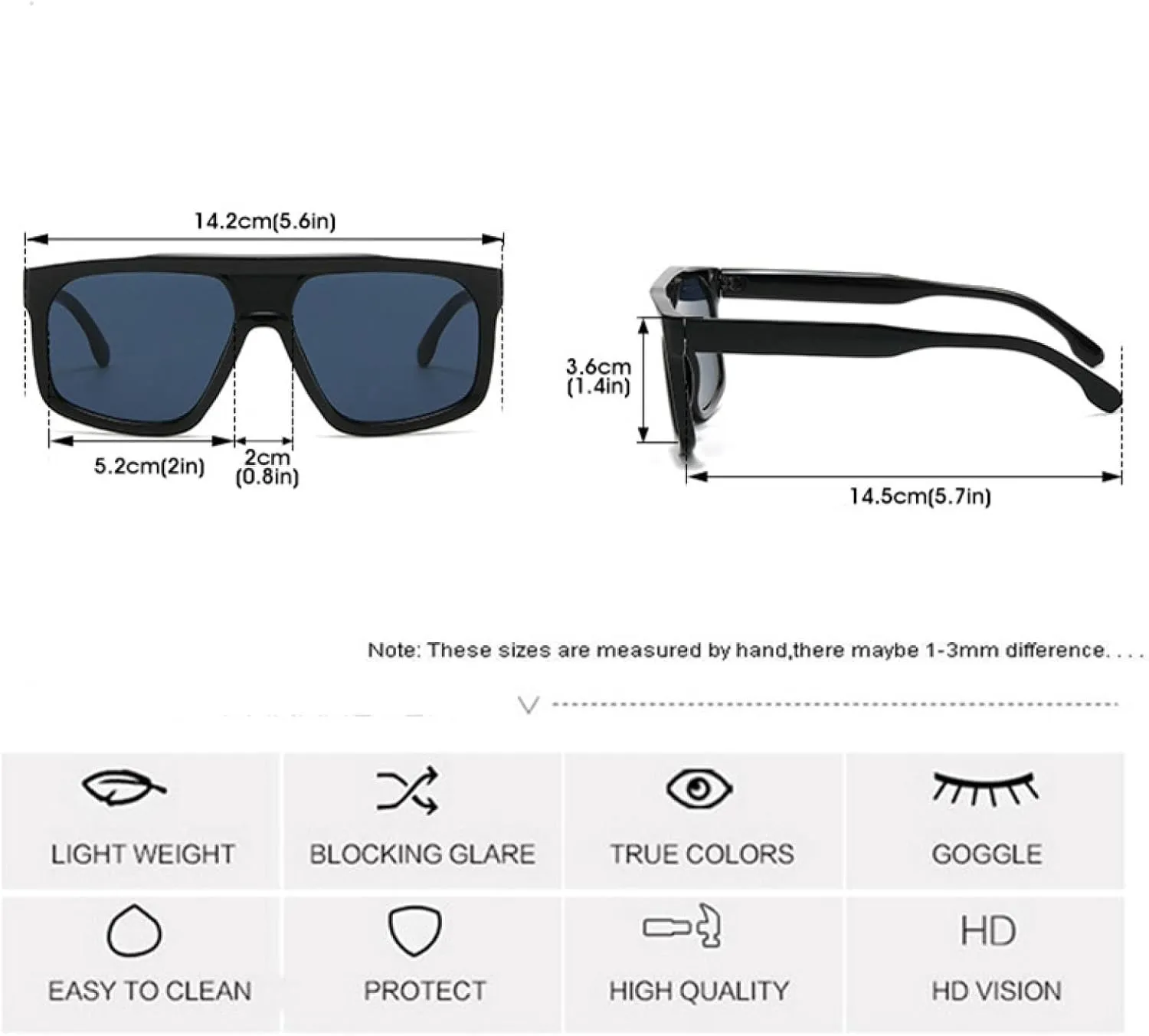 Popular Fashion Sunglasses Women Shades Uv400 Retro Gradient Trending Men