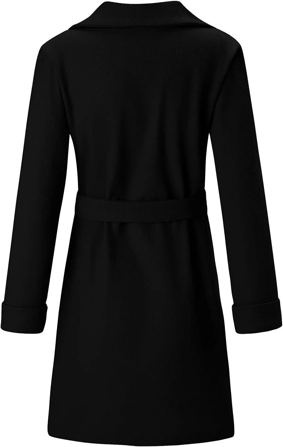 STYESH Womens Wrap Coats with Belt 2023 Fashion Overcoats Notched Lapel Trench Coats Winter Pea Coats Outerwear with Pockets