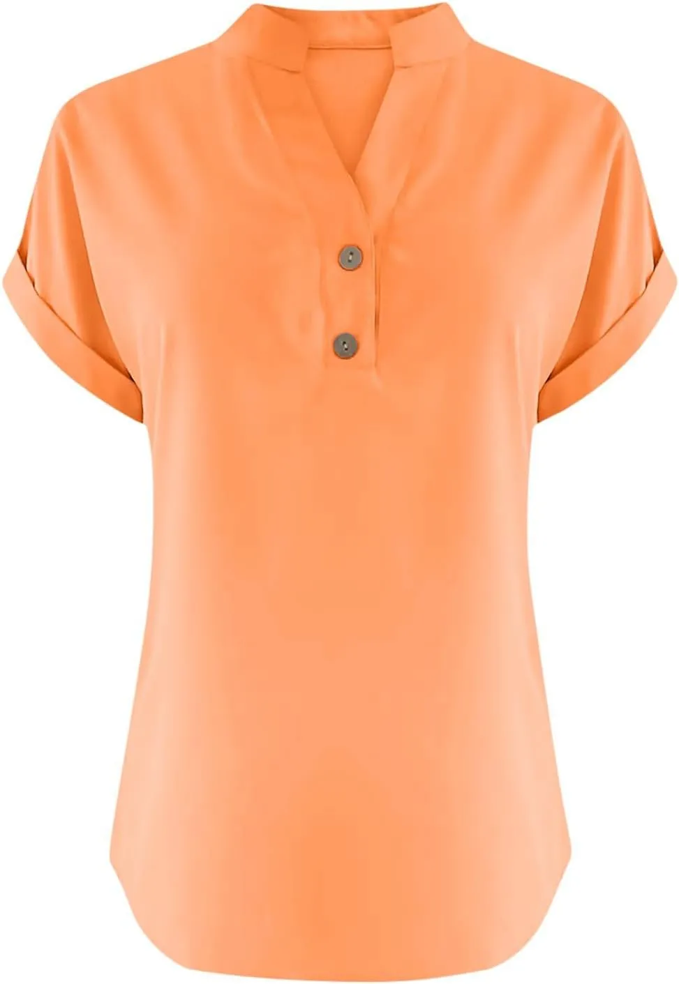 Summer Tops for Women 2025 Casual Short Sleeve V-Neck Cotton Linen Shirts Gauze Blouses Trendy Button Down T-Shirts