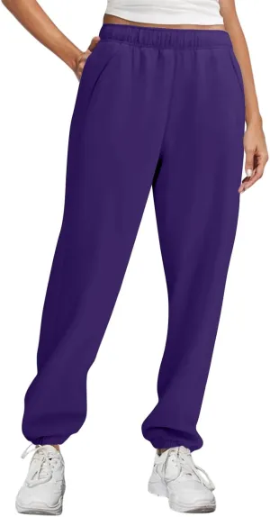 Sweatpants Women Casual Cinch Bottom Sweatpants Y2K High Waisted Athletic Joggers Fashion Sports Pants with Pockets