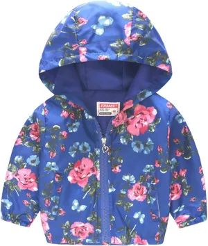 Toddler Boys Girls Hooded Jacket Hoodie Windbreaker Zip Coats Kids Trench Lightweight Windproof Casual Outerwear Jackets