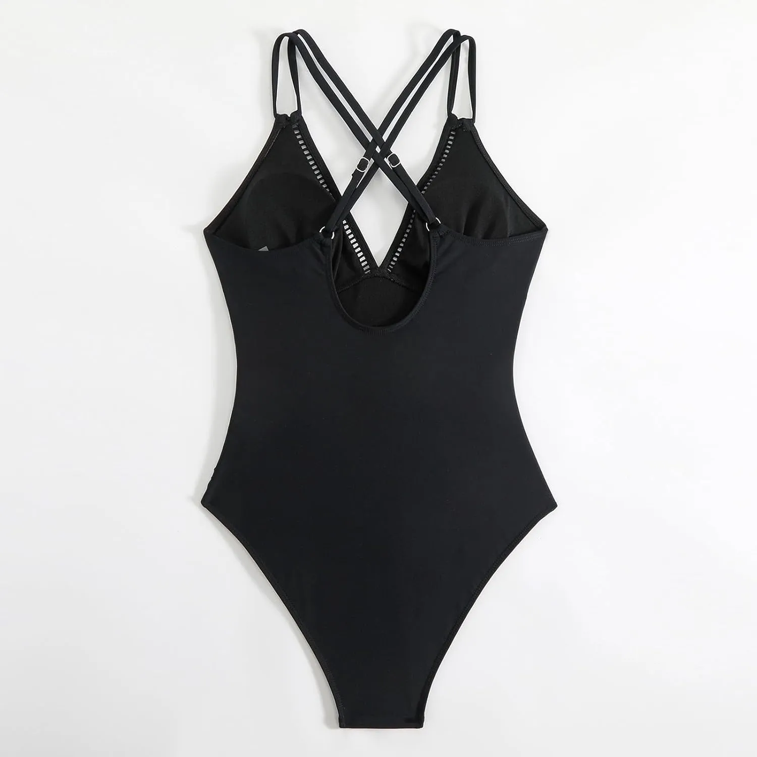 TUQIDEWU One Piece Swimsuit Women Tummy Control Swimsuits for Women 2025 V Neck Backless Slimming High Cut Bathing Suit