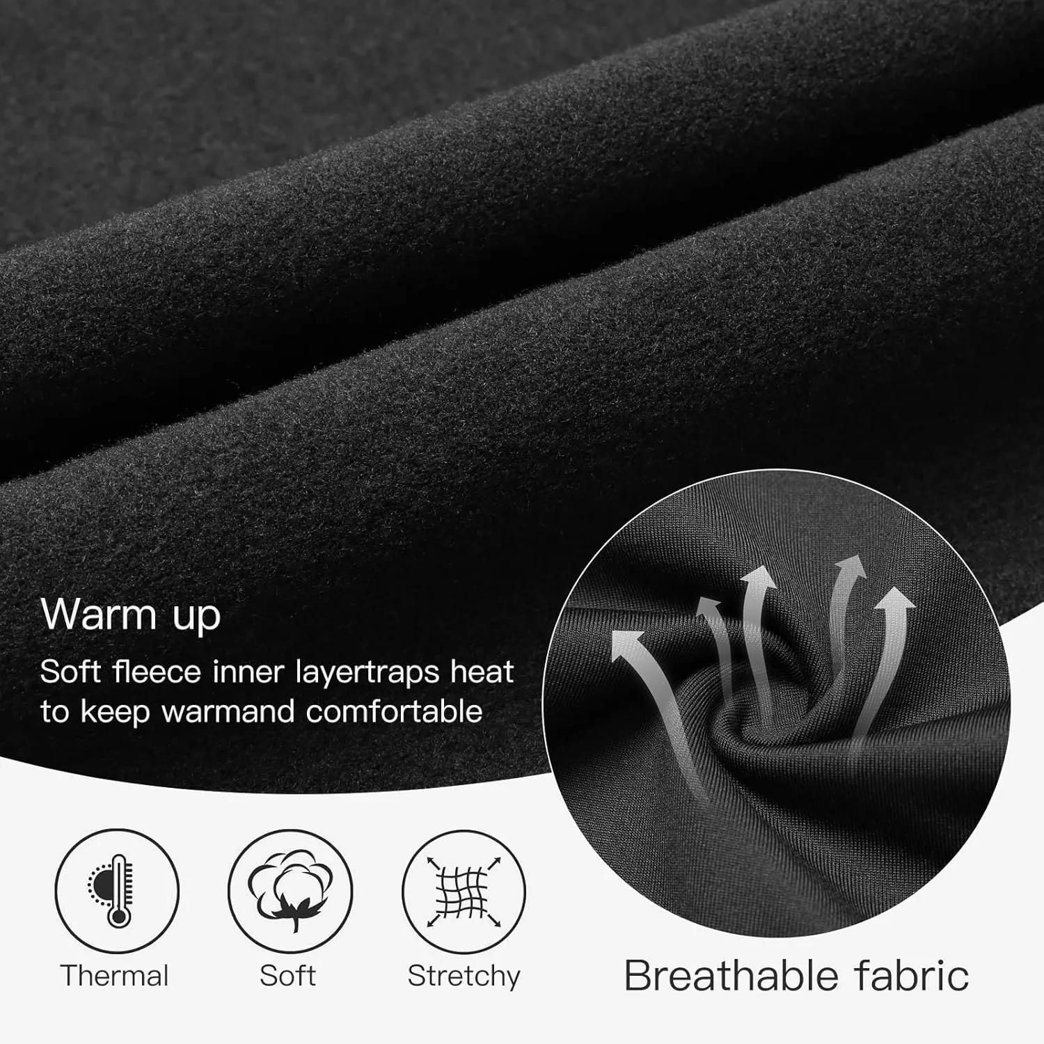 VUTRU Women Winter Fleece Lined Open Botton Pants Sweatpants Joggers Pants Workout Lounge Pants Running Track Pants Pocket