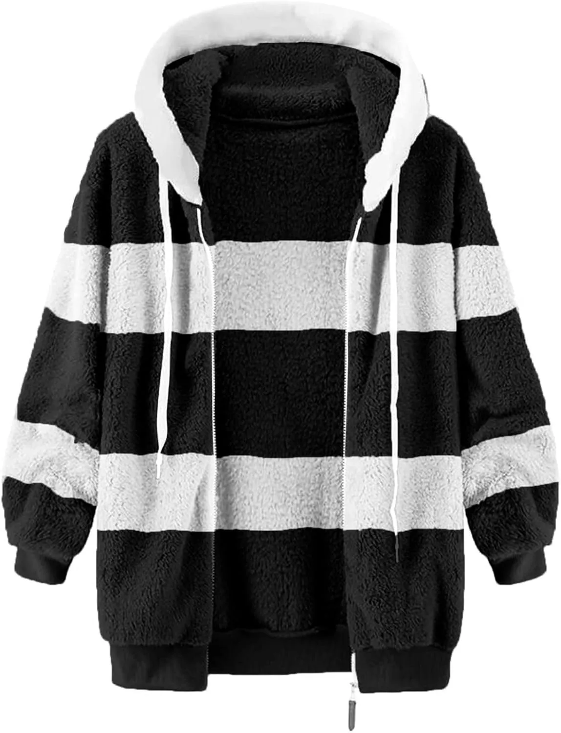Wangxldd Ladies Fashion Casual Cardigan Sweaters Long Sleeve Zip Up Breathable Solid Hoodies Outerwear Coat Outerwear Coats