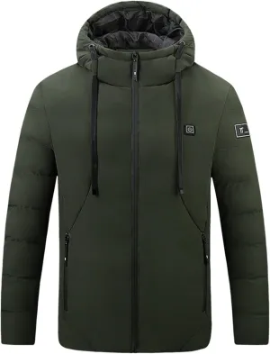 Winter Coats for Women Hooded Heated Puffer Jacket Casual Long Sleeve Heating Pocket Outwear 2024 Fashion Warm Outfits