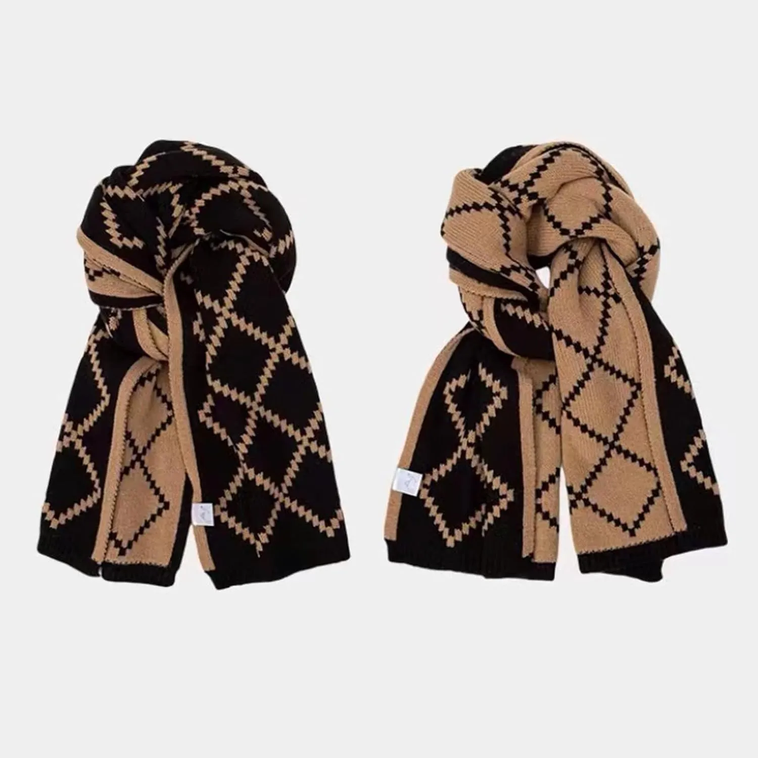 Winter Knitted Scarfs for Women Cashmere Feel Plaid Scarf, Long Blanket Scarf, Fall Winter Pashmina Shawls and Wraps