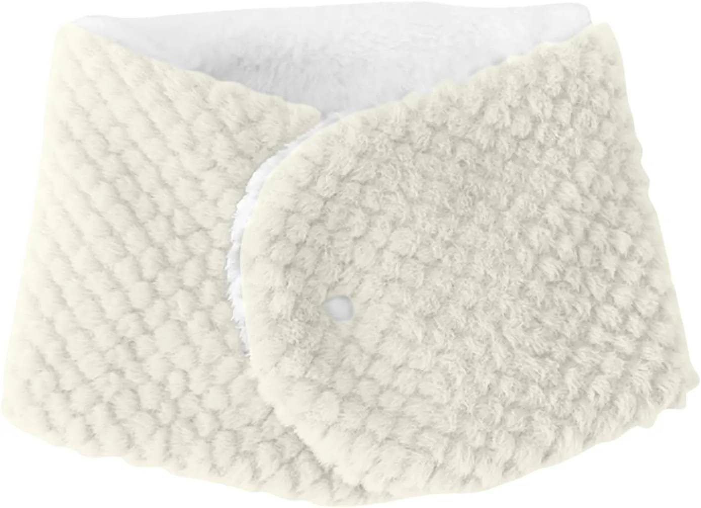 Winter Scarf Neck Warmer Gaiter Women Cold Weather Button Knit Warm Cashmere Feel Fleece Ski Tube Circle Scarves