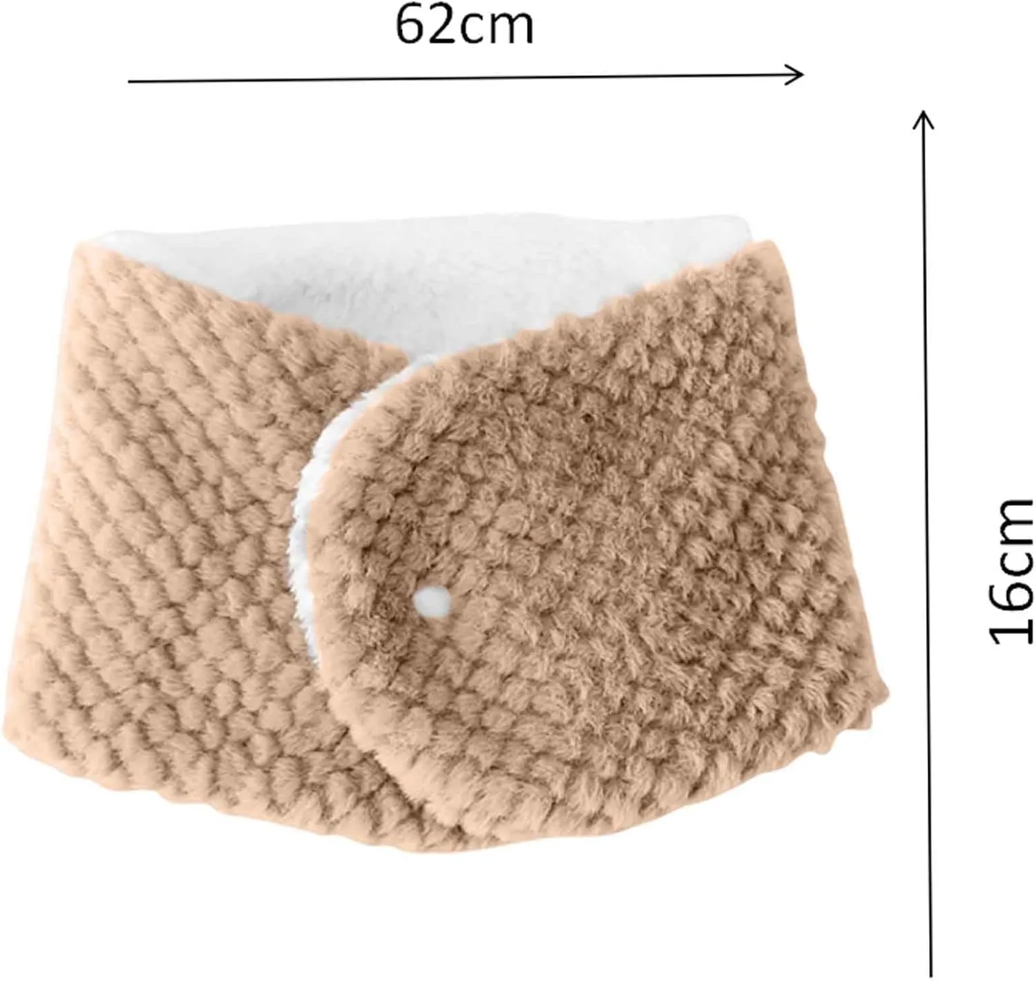 Winter Scarf Neck Warmer Gaiter Women Cold Weather Button Knit Warm Cashmere Feel Fleece Ski Tube Circle Scarves