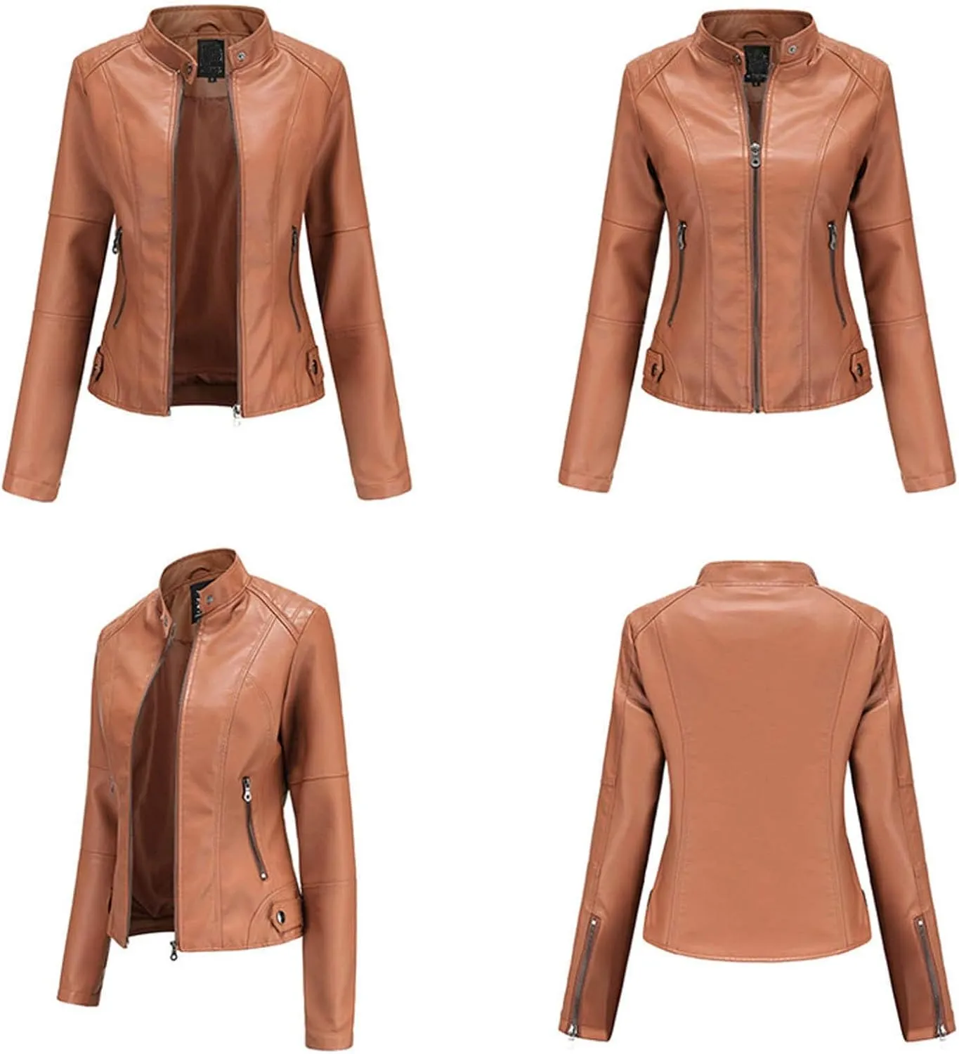 Winter Workout Jackets for Women Windbreaker Jacket Full Zip Up Long Sleeve Casual Fashion Outwear Leather Athletic