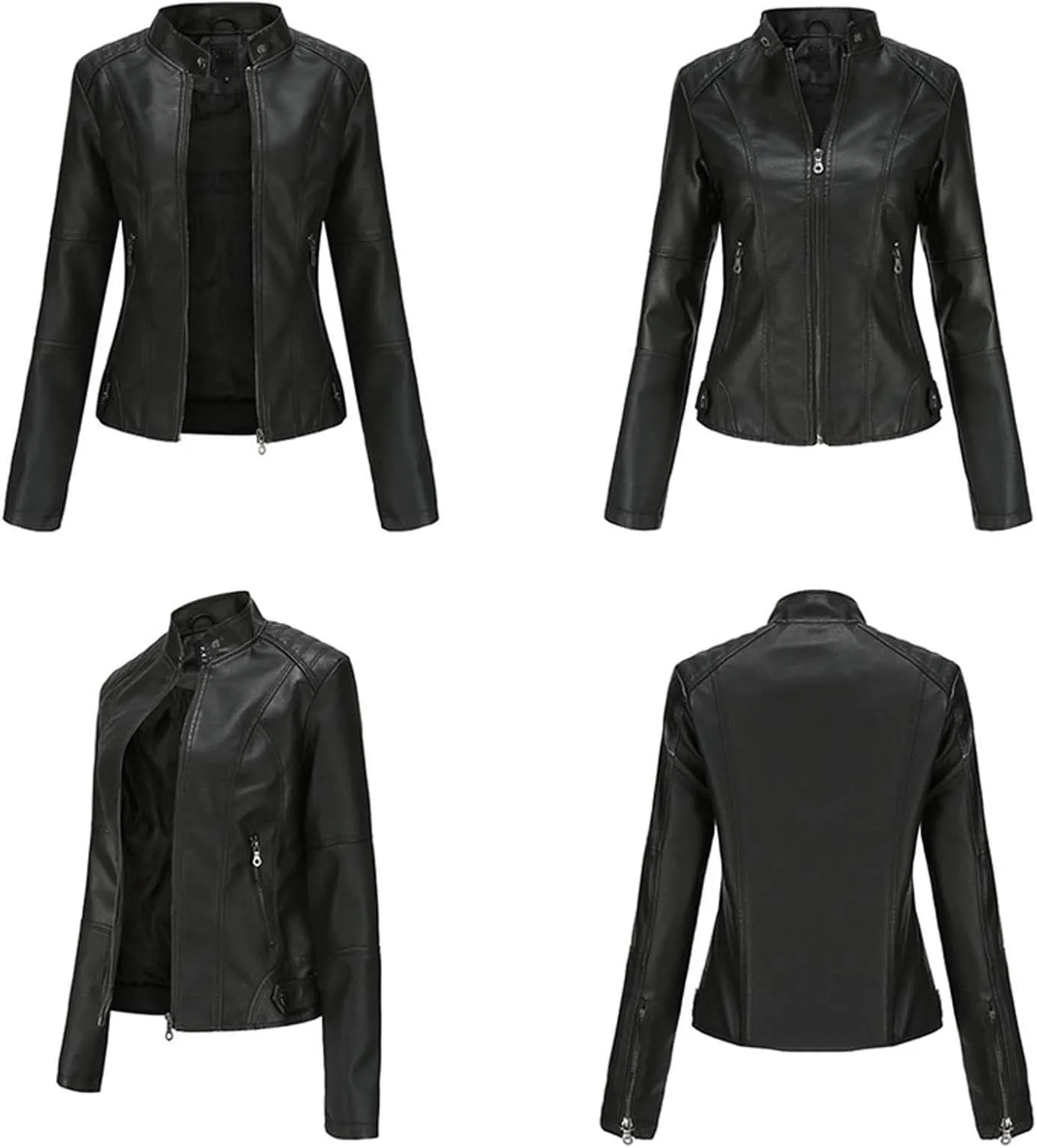 Winter Workout Jackets for Women Windbreaker Jacket Full Zip Up Long Sleeve Casual Fashion Outwear Leather Athletic