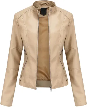 Winter Workout Jackets for Women Windbreaker Jacket Full Zip Up Long Sleeve Casual Fashion Outwear Leather Athletic
