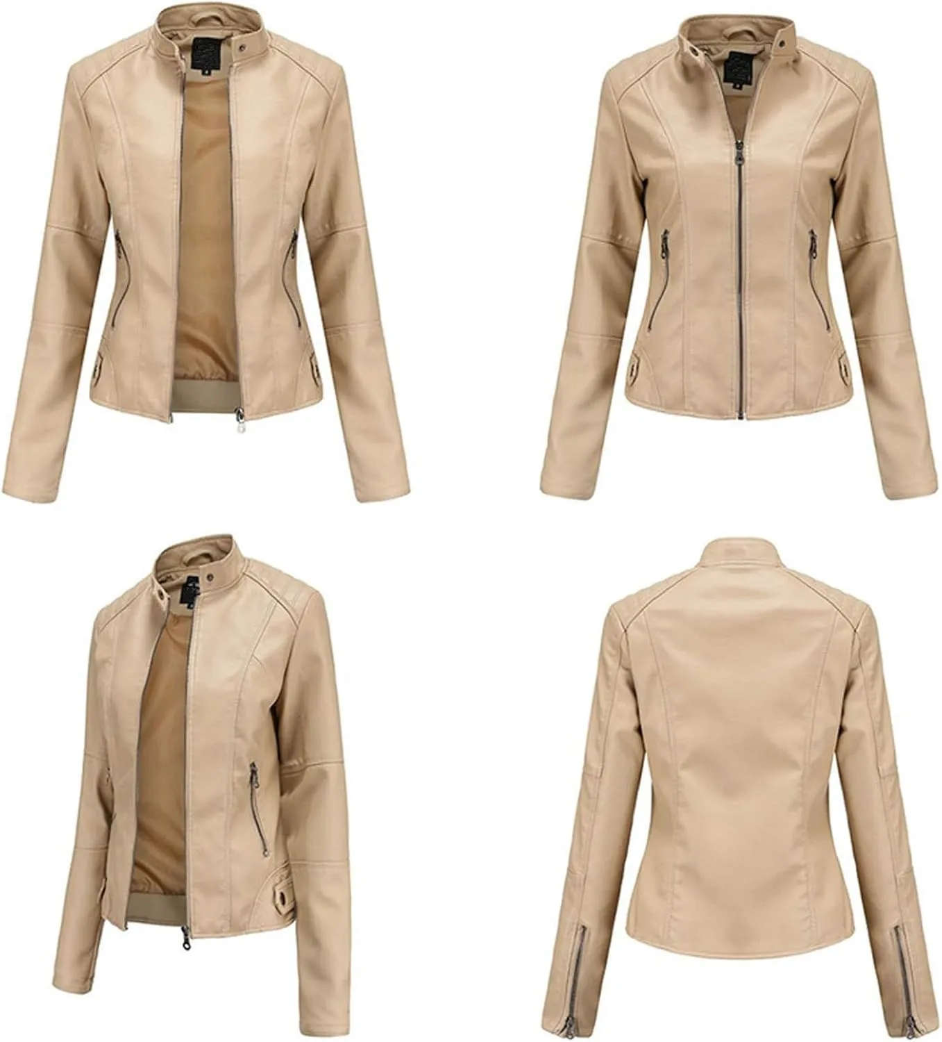 Winter Workout Jackets for Women Windbreaker Jacket Full Zip Up Long Sleeve Casual Fashion Outwear Leather Athletic