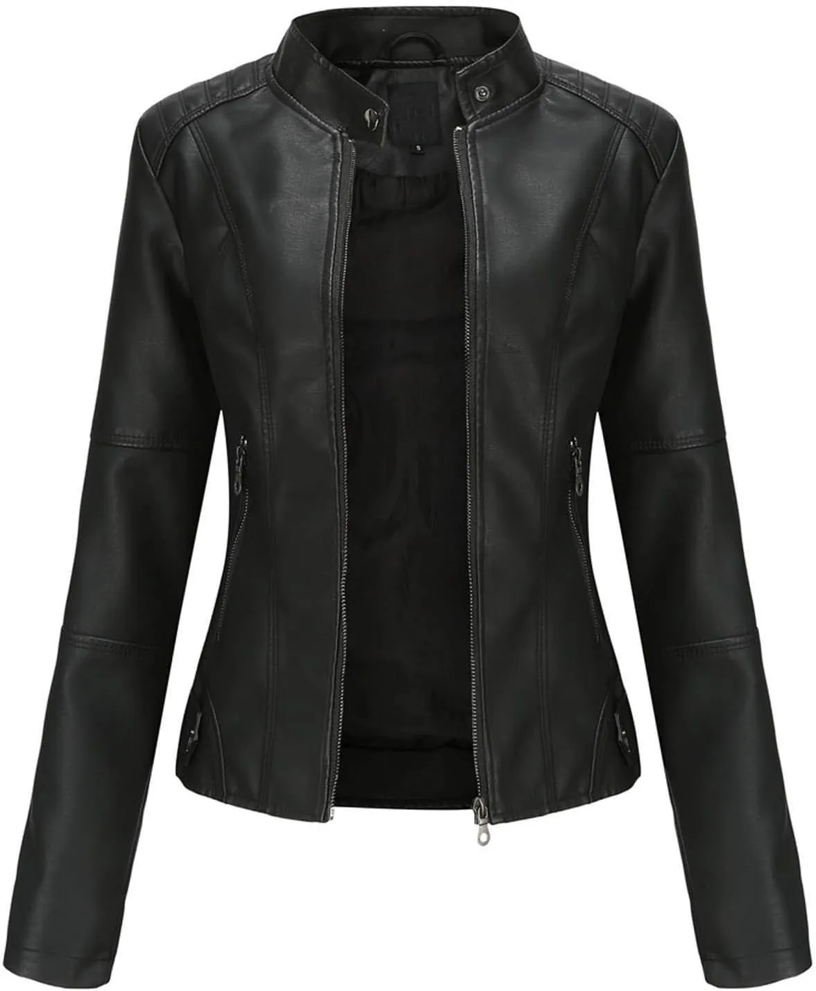 Winter Workout Jackets for Women Windbreaker Jacket Full Zip Up Long Sleeve Casual Fashion Outwear Leather Athletic
