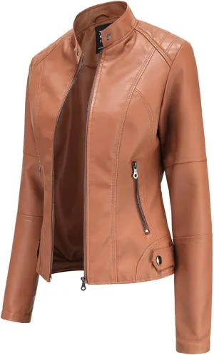 Winter Workout Jackets for Women Windbreaker Jacket Full Zip Up Long Sleeve Casual Fashion Outwear Leather Athletic