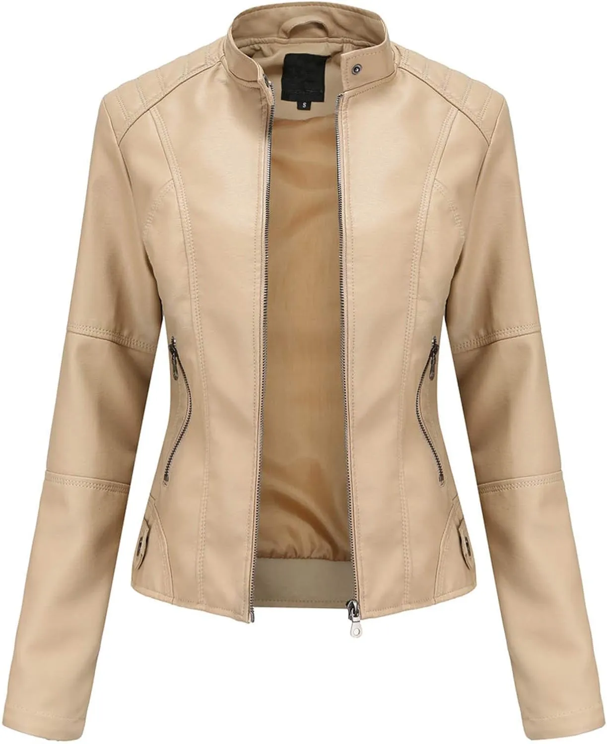 Winter Workout Jackets for Women Windbreaker Jacket Full Zip Up Long Sleeve Casual Fashion Outwear Leather Athletic