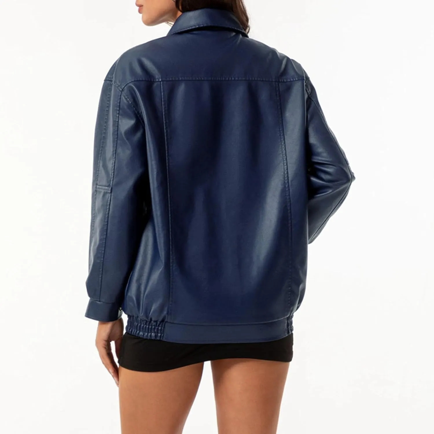 Winter Workout Jackets for Women Windbreaker Jacket Full Zip Up Long Sleeve Casual Fashion Outwear Leather Athletic