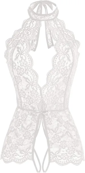 Women Lingerie for Women Deep V Halter One Piece Teddy Bodysuit