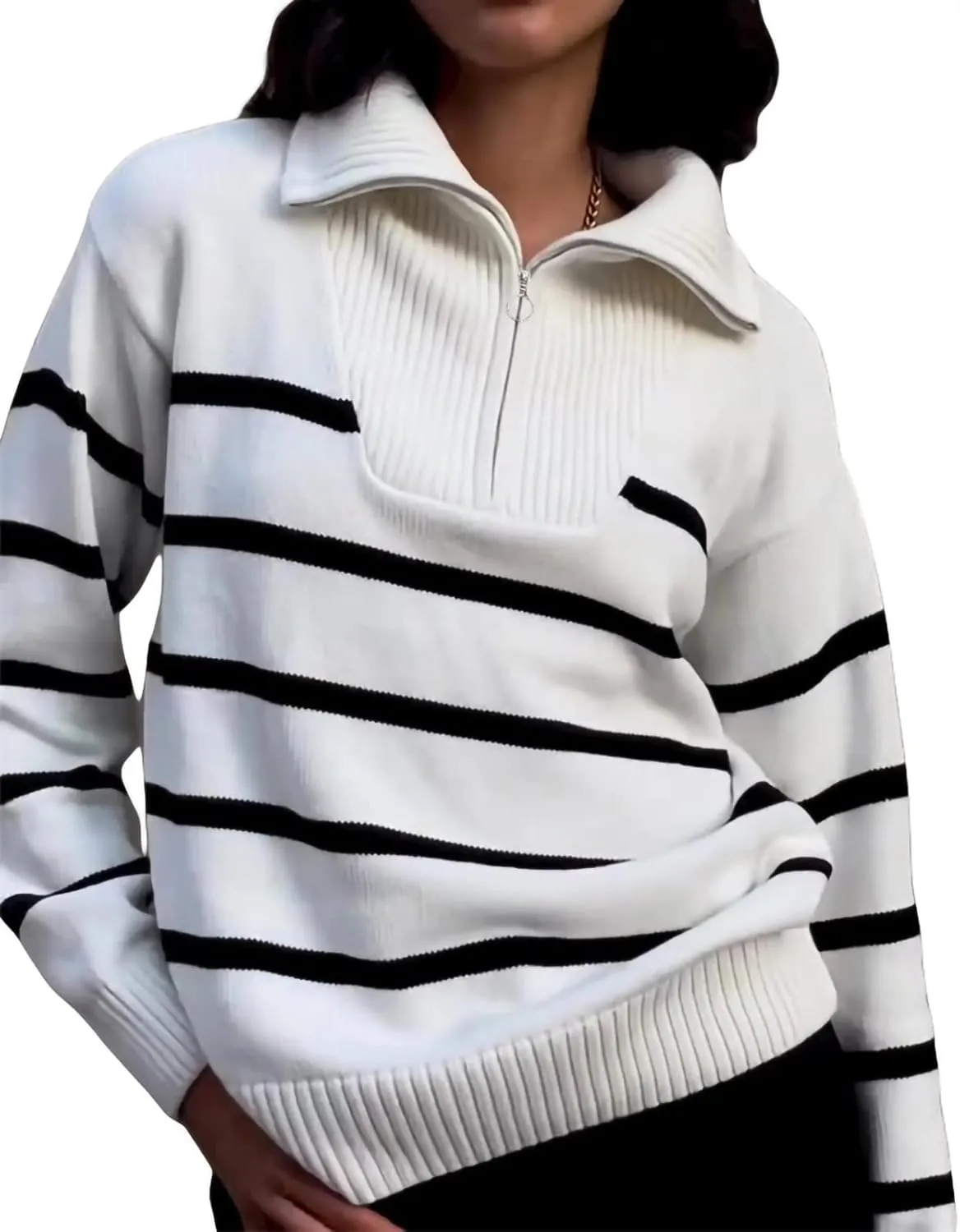 Women Long Sleeve Turtleneck Sweaters Oversized Stretch Fitted Pullover Sweater Ribbed Solid Color Knit Jumper Tops