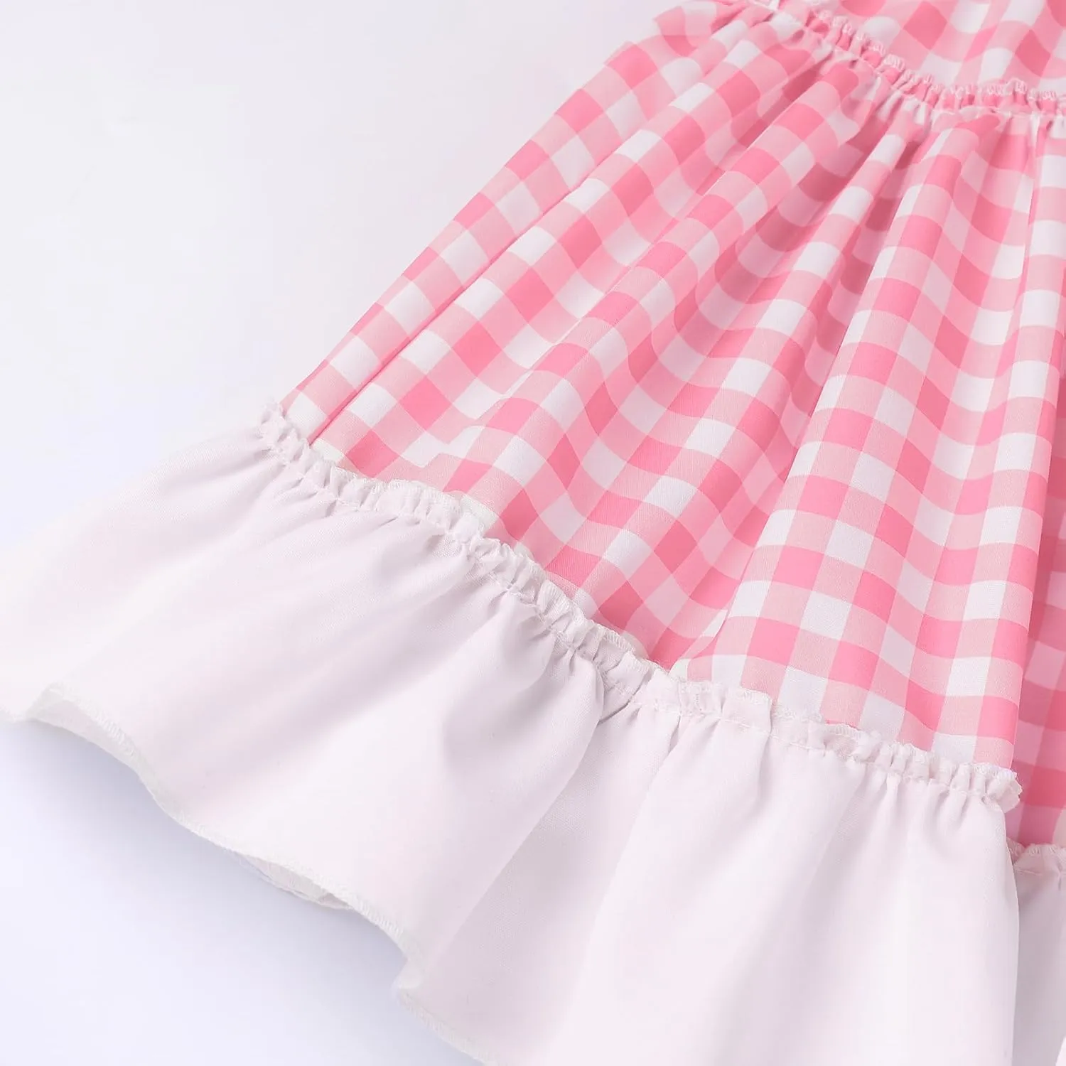 Women Men Gingham Pleated Mini Skirts Ruffle Lace A Line Layered Short Skirts Fairy Princess Costume Sissy Skirt