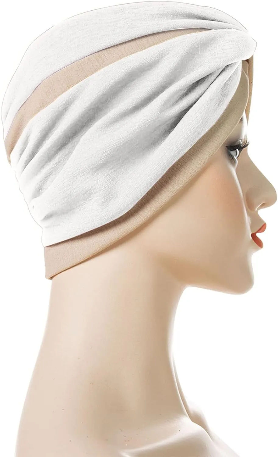 Women Muslim Ruffle Hat Wrap Cap Braid Turban Fasion Lightweight Breathable Soft Chemo Cancer Headwear