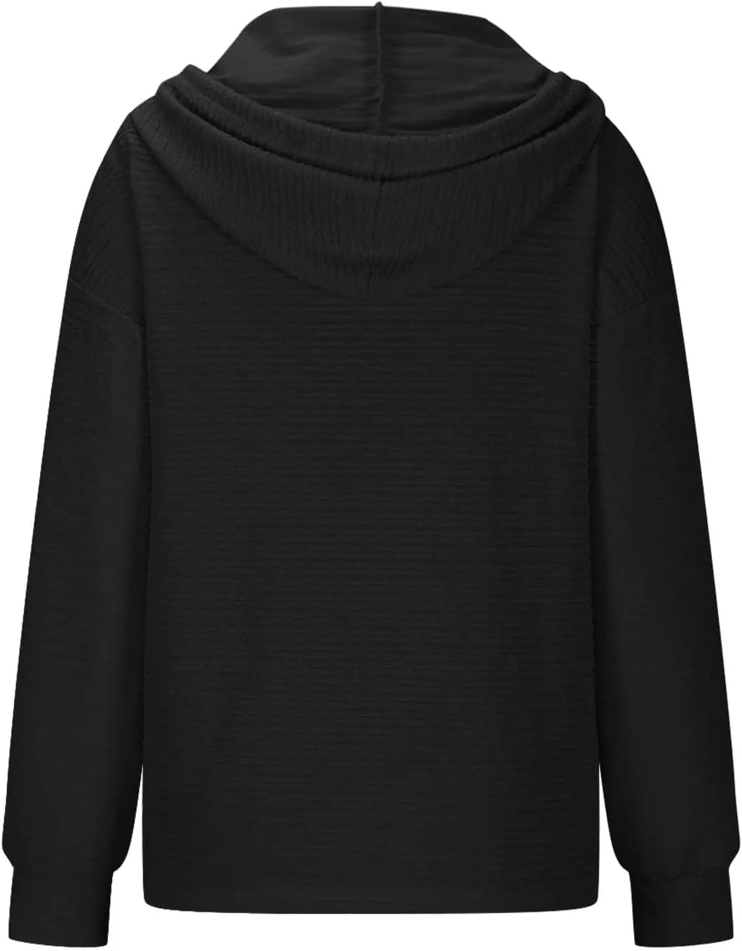 Womens 2024 Hooded Button Drawstring Hoodies Pullover Sweatshirts Casual Long Sleeve Tops Shirts Trendy Warm Tops
