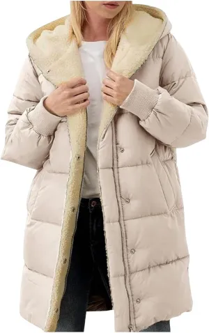 Women's 2024 Winter Clothes Oversized Shearling Fleece Long Coats Jackets Full Zip Reversible Coats Versatile Coats