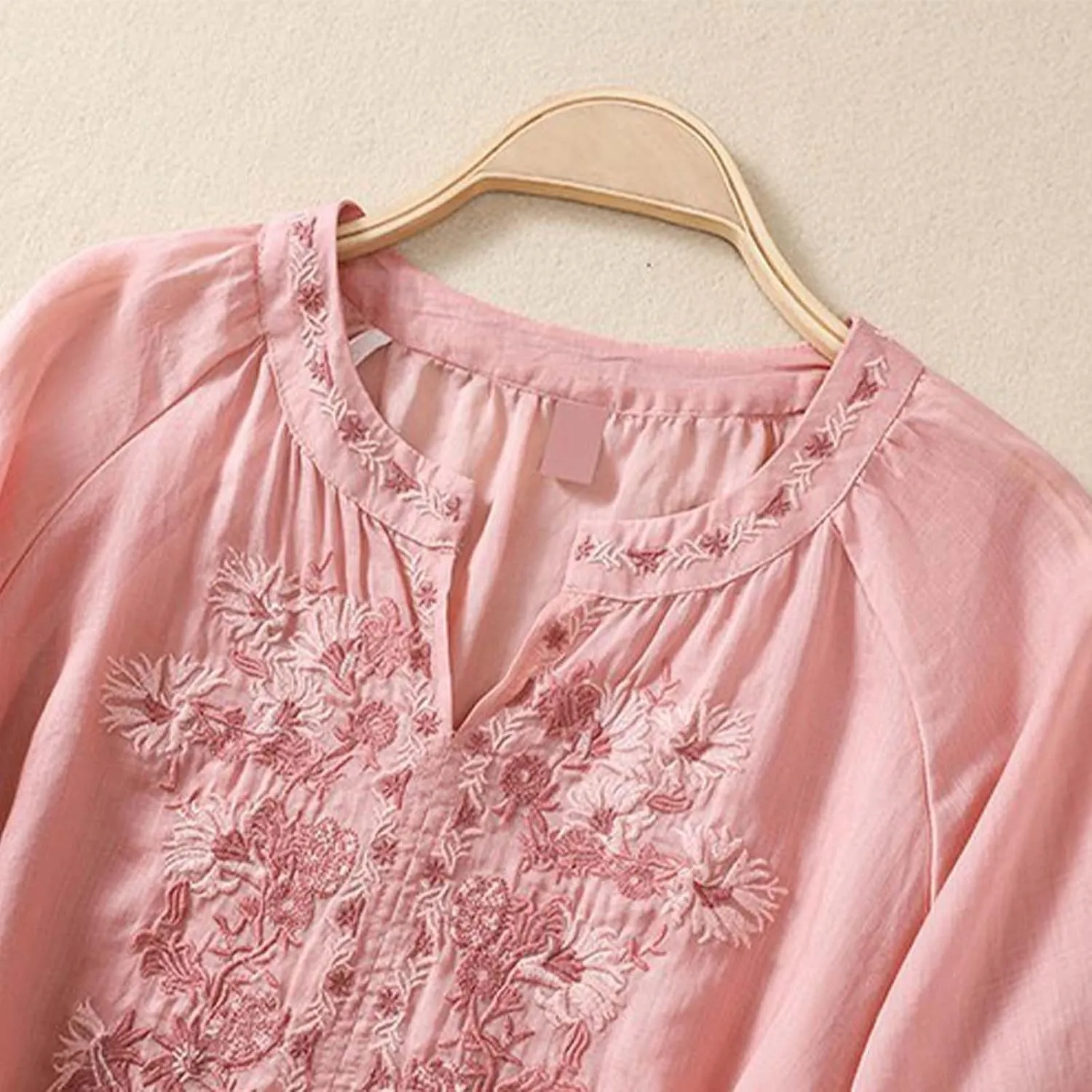 Women's Button Down Shirt Solid Color Long Sleeve Linen Summer Casual Basic Blouse Top Loose Tshirts