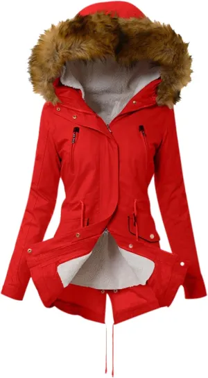 Womens Coats Winter, Warm Down Pullover Casual Puffer Buttons Outerwear Long Sleeve Sherpa Outerwear with Pocket