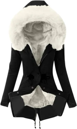 Womens Coats Winter, Warm Down Pullover Casual Puffer Buttons Outerwear Long Sleeve Sherpa Outerwear with Pocket