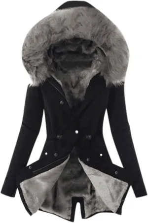 Womens Coats Winter, Warm Down Pullover Casual Puffer Buttons Outerwear Long Sleeve Sherpa Outerwear with Pocket