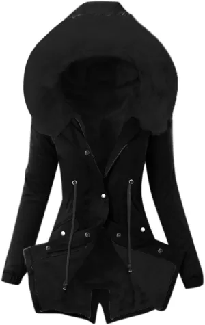 Womens Coats Winter, Warm Down Pullover Casual Puffer Buttons Outerwear Long Sleeve Sherpa Outerwear with Pocket
