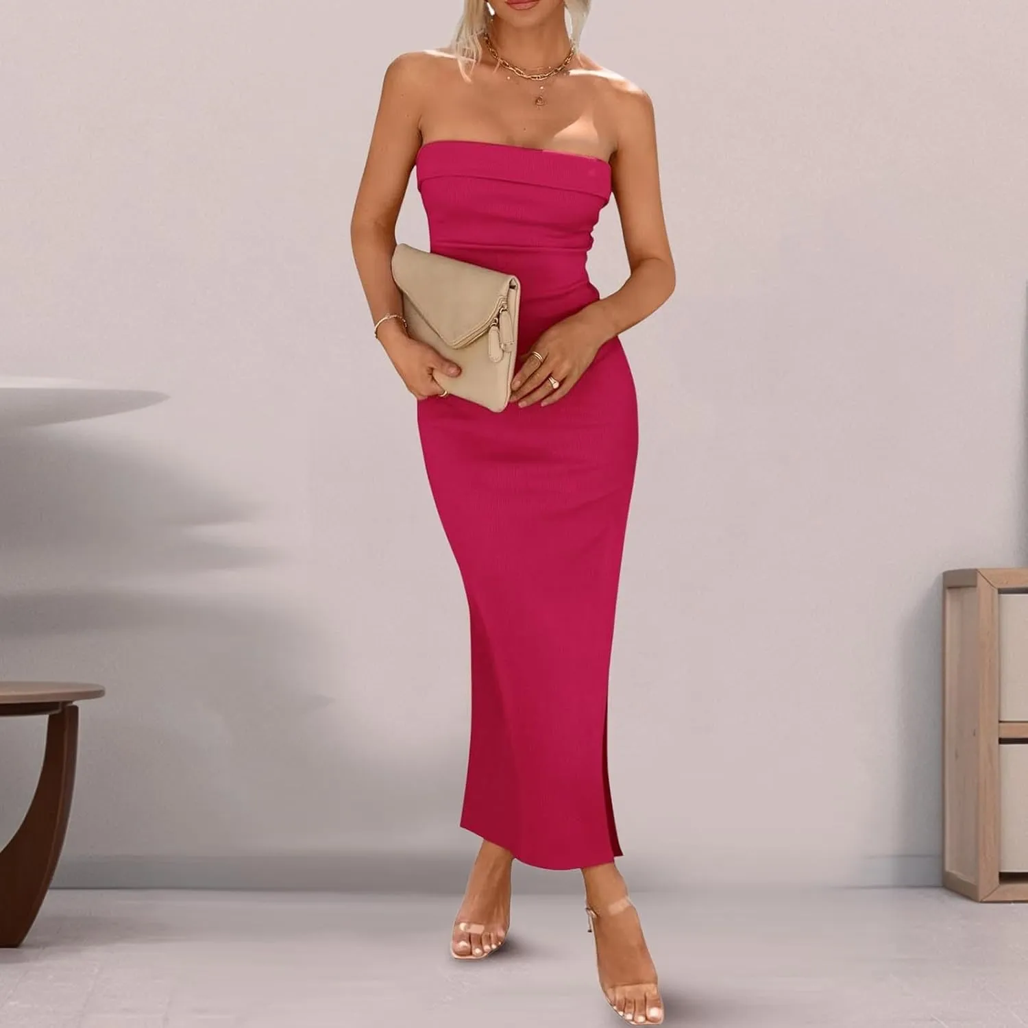 Women's Cocktail Dresses Elegant Sleeveless Bodycon Long Dresses Formal Gowns Evening Dress Spring Dresses 2025