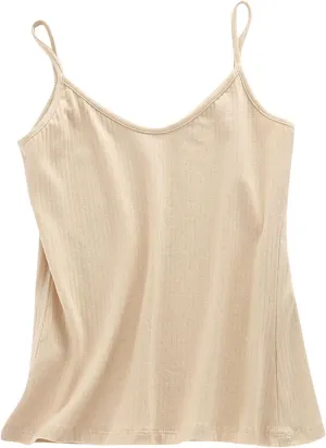 Women's Cotton T-Shirt Plus Size Solid Scoop Neck Sleeveless Camisole Casual Lightweight Breathable Slim Fit Blouse
