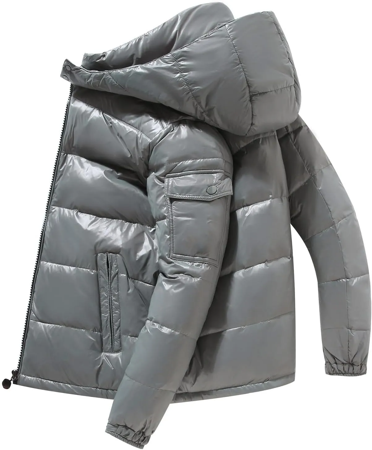Women's Down Jacket Hooded Winter Light Weight Short Puffer Coats Packable Warm Windproof Ladies Parka Snow Down
