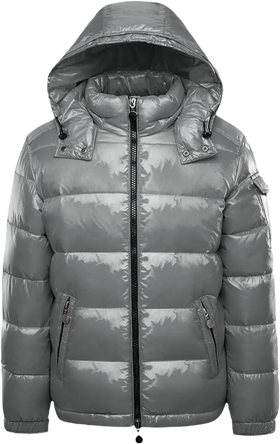 Women's Down Jacket Hooded Winter Light Weight Short Puffer Coats Packable Warm Windproof Ladies Parka Snow Down