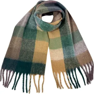 Women's Fashion Scarves Long Cashmere Like Shawl Winter Warm Knit Large Tassel Plaid Scarf Soft Warm Blanket Wrap