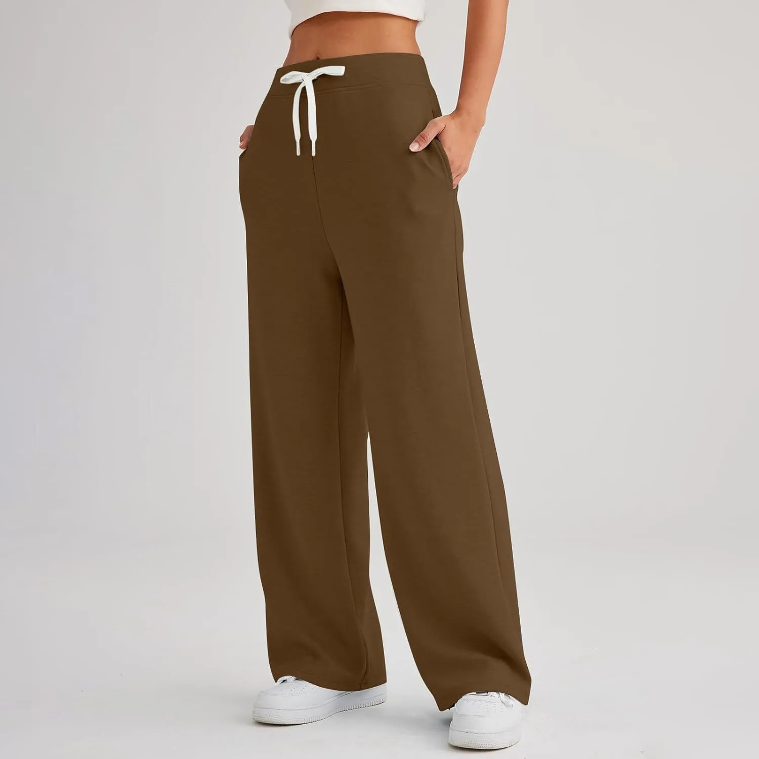 Women's High Waisted Sweatpants Workout Active Joggers Pants Baggy Lounge Bottoms Active Pants with Pockets